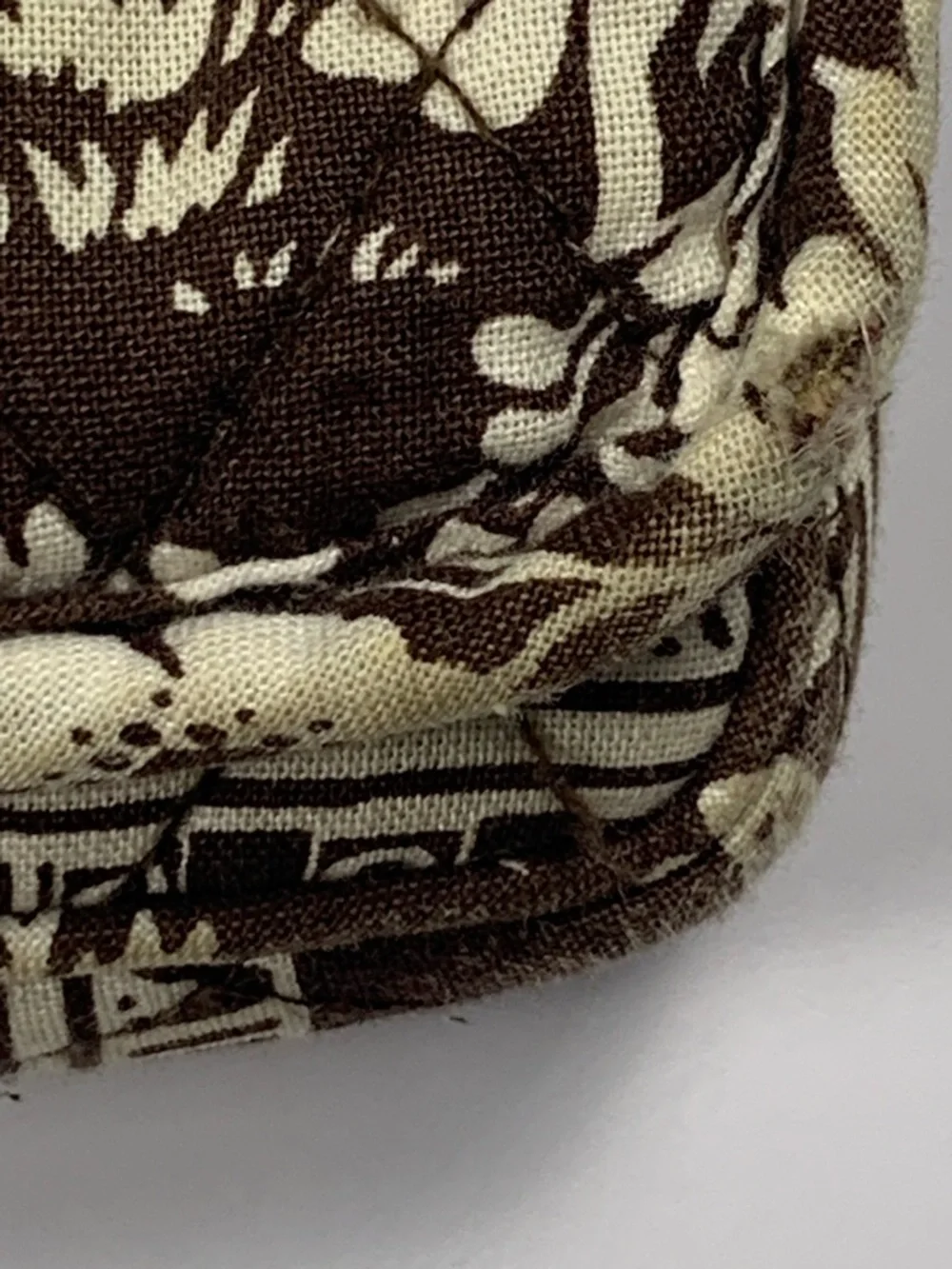 Vera Bradley Mini Hipster Crossbody Brown Imperial Toile Retired Quilted Bag